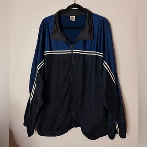 Vintage Nike Men's Blue and Black Zip up